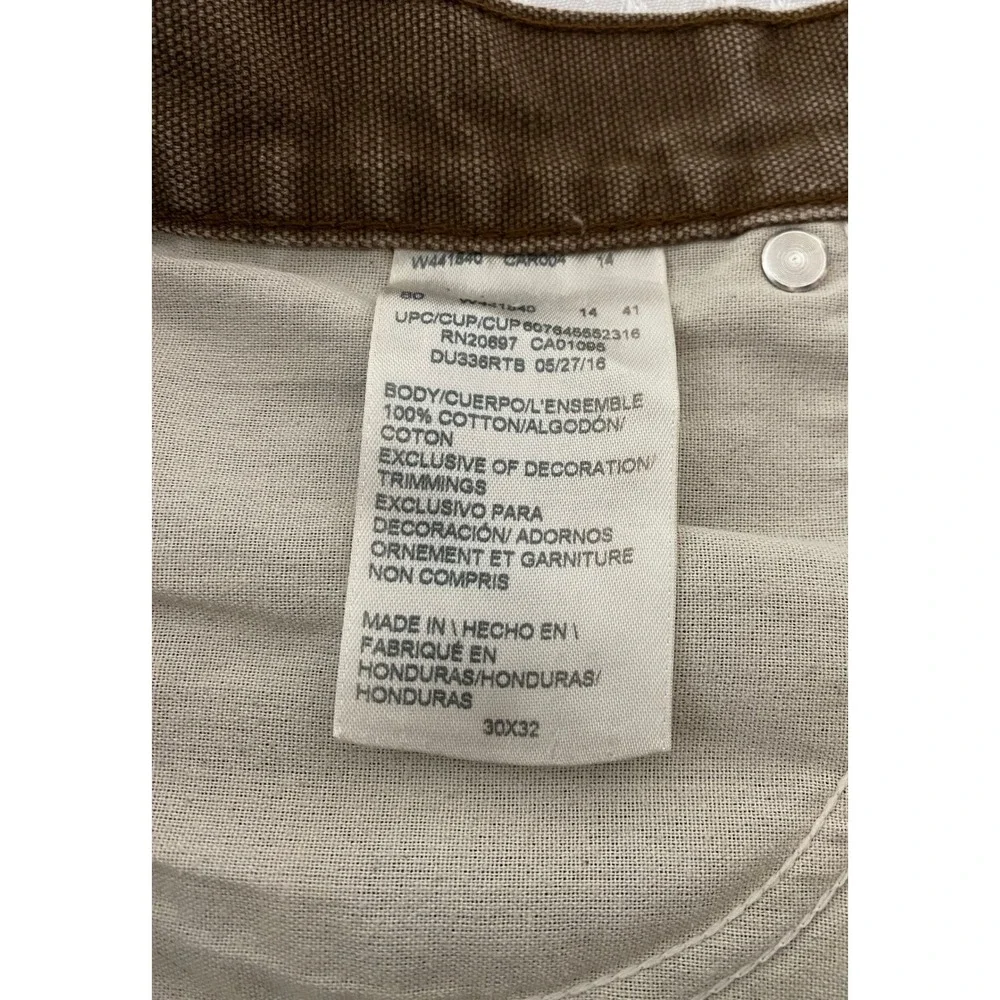 Dickies DU336RTB Brown Cotton Duck Relaxed Fit Carpenter Pants Mens 30x32 - Picture 10 of 10